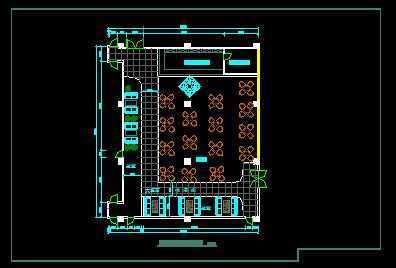 休闲吧装修施工图免费下载 - 建筑装修图 - 土木工程网